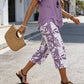 🥳SUMMER HOT SALE🥳💞50K+ SOLD!💥50% OFF! 🔥Casual Round Neck Layered Tunic Top and Wide Leg Pants Set