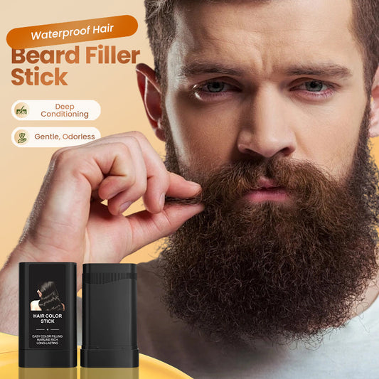 ⭐ BUY 1 GET 1 FREE✨🧔‍♂️ Waterproof Hair & Beard Filler Stick – Erase Grays, Instantly Natural! ✨