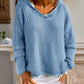 Women's Crochet Hollow Out Hooded Long Sleeve Tops