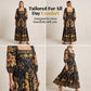 Vintage Floral Print Square Neck Maxi Dress