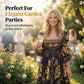 Vintage Floral Print Square Neck Maxi Dress