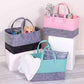 Two-Tone Felt Storage Tote with Handles