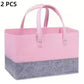 Two-Tone Felt Storage Tote with Handles