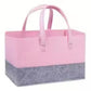 Two-Tone Felt Storage Tote with Handles