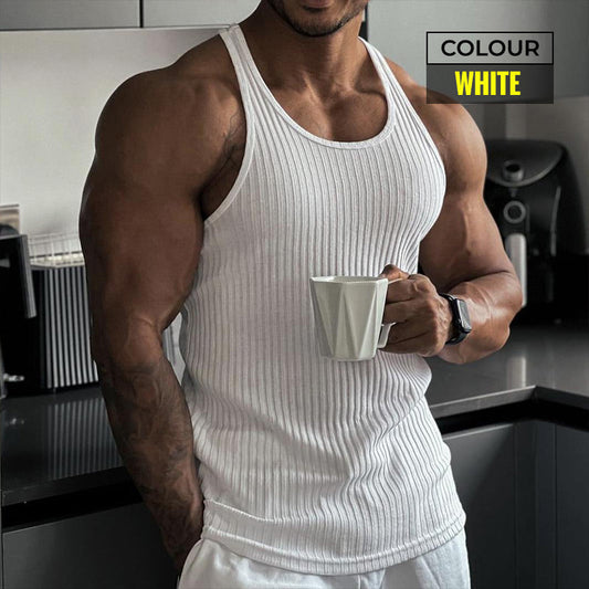 Men's Solid Athletic Tank Top