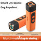 Neues intelligentes Ultraschall-Hundegebell-Abwehrgerät aus Kunststoff, 4-in-1, tragbar, Handgerät, Anti-Bell-Trainer, Outdoor, Selbstverteidigungs-Taschenlampe