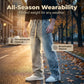 Men's All-Season Wide-Leg Drawstring Jeans