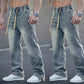 Men's All-Season Wide-Leg Drawstring Jeans