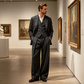 Men’s Loose Fit Straight-Leg Suit Trousers