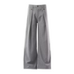Men’s Loose Fit Straight-Leg Suit Trousers
