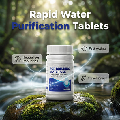 Water Tablets Purification for Drinking