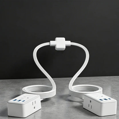 Dual Split Extension Power Strip