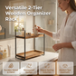 Versatile 2-Tier Wooden Organizer Rack
