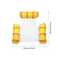 Colorful Striped Inflatable Pool Float with Inflator