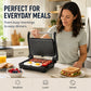 Electric Sandwich Press and Panini Maker with 180-Degree Flat Grill