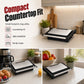 Electric Sandwich Press and Panini Maker with 180-Degree Flat Grill
