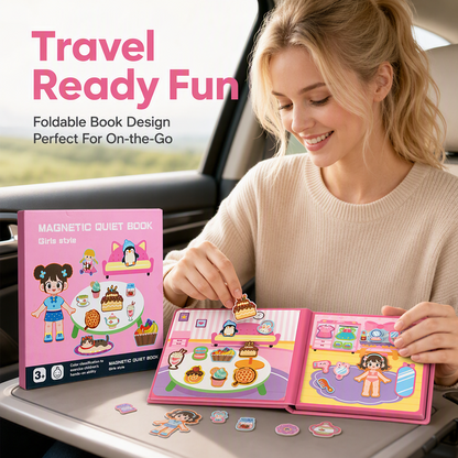 Kids Magnetic Quiet Book Folding Puzzle Scene Early Educational Toy for Boys Girls