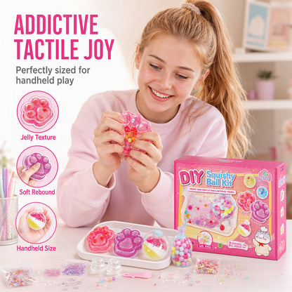 🥳HOT SALE 50% OFF! 🥳DIY Fried Ice Squishy Toy Kit – Cat claw design, crystal clear squishy fun. Creative sensory play & stress relief for kids! Buy more, save more! 🎨✨