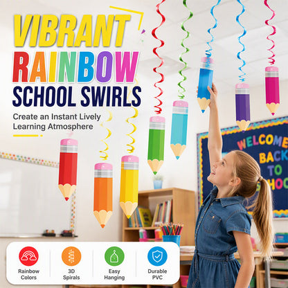 Colorful Pencil Hanging Swirl Party Decorations