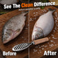 Stainless Steel Fish Scaler with Wooden Handle