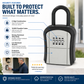 🔐50% OFF NOW! Wall‑Mount Waterproof Key Lock Box‑ 4‑Digit Combination Key Storage Safe Box, Hangable Outdoor Key Holder for Home, Rental, Office & Job Site