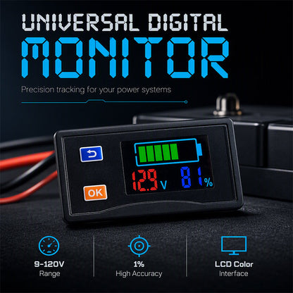 DC 9-120V LCD Digital Battery Voltage Tester