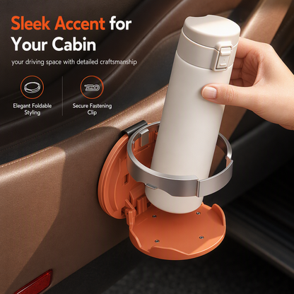 ⏰Multifunctional Foldable Car Door Cup Holder Large Diameter Drink and Water Bottle Storage Rack