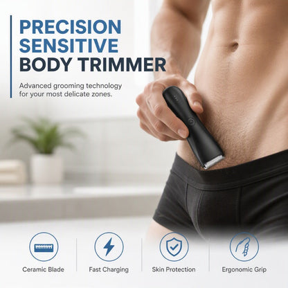 Electric Precision Body Hair Trimmer for Sensitive Areas