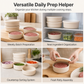 Thickened Round Silicone Meat Portioning Container with Lid