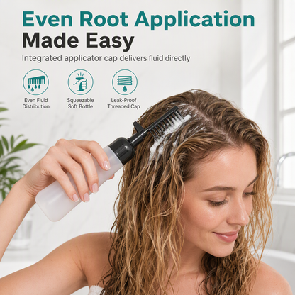 Squeeze Hair Coloring Applicator Bottle with Comb
