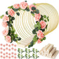 🌸 Gold-Tone Decorative Hoop with Wooden Stand