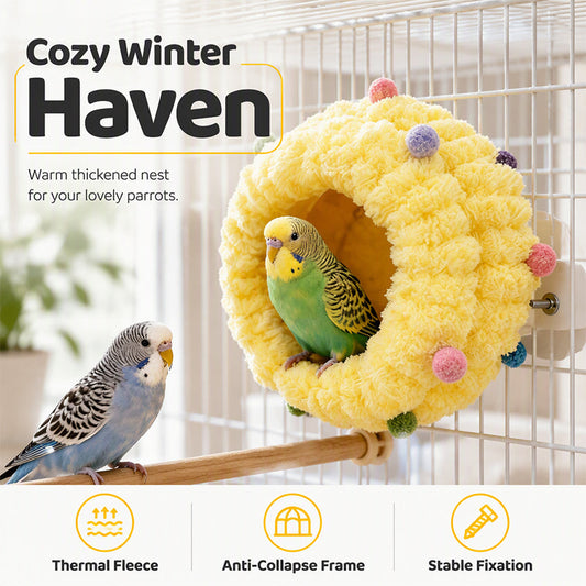 🌿 50% OFF! ✨ Soft Hanging Bird Bed – Plush Coral Fleece Interior for Cozy Warmth, Cage-Friendly Hanging Design & Easy Installation – Multiple Sizes for Small Bird Cages 🐦