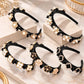 Vintage-Style Headband with a Pearl Topper