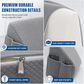 Triangular Headboard Wedge Pillow with Side Pocket