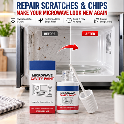 Microwave Cavity Paint – High-Gloss White Microwave Interior Repair Paint With Built-In Brush