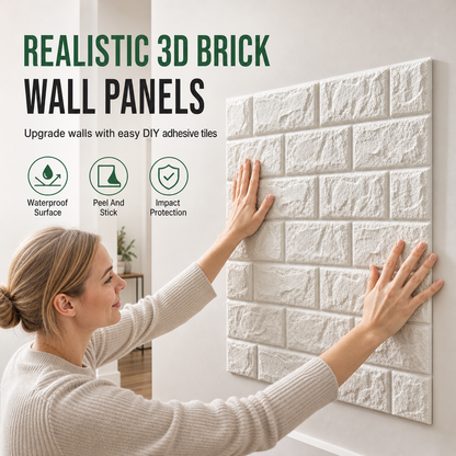 Transform Walls Instantly! Self-Adhesive 3D Brick Panels