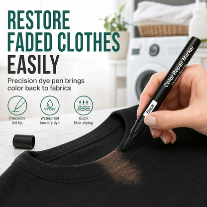 Fabric Color Restoration Pen for Cotton and Linen Clothes Stain Touch Up and Dye Repair