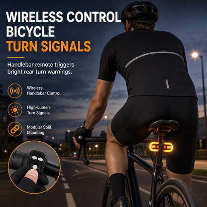 🚴🖱️USB-Rechargeable Bike Turn Signal Tail Light |  For Night Commuter Cycling Safety🚦