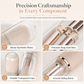Portable Retractable Makeup Brush Set Multifunctional Travel Cosmetic Tool with Powder Blush and Silicone Lip Brush