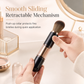 Portable Retractable Makeup Brush Set Multifunctional Travel Cosmetic Tool with Powder Blush and Silicone Lip Brush