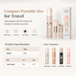 Portable Retractable Makeup Brush Set Multifunctional Travel Cosmetic Tool with Powder Blush and Silicone Lip Brush