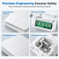 Type 86 -Powered Wireless Remote Light Switch Panel Wire-Free Stick-On Kinetic Rocker Wall Switch