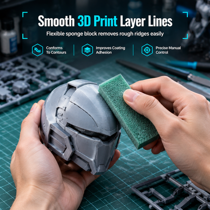 Sanding and Polishing Sponge Block for 3D Printed Models