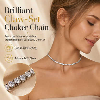 Elegant Rhinestone Choker Necklace for Women