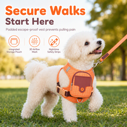 🐕 50% OFF! 🦺 Escape-Proof Dog Harness & Leash Set – Vest style & adjustable ✨