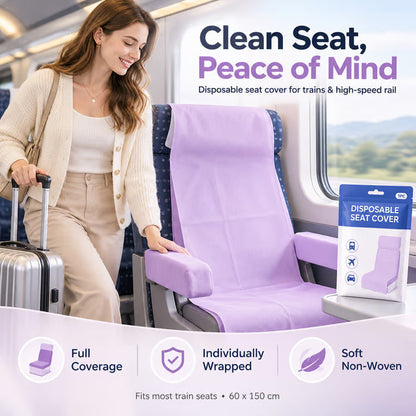 📢📢 50% OFF🚆Disposable Train Seat Covers – Portable Hygienic Seat Protection for Travel